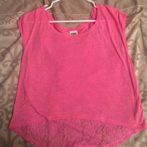 Pink top with lace back