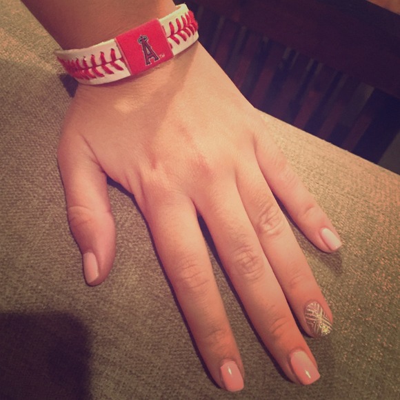 Red Angels Baseball Bracelet