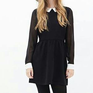Forever21 Collared Chiffon Dress