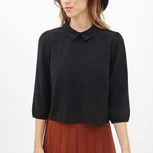 Boxy Split Collar Shirt