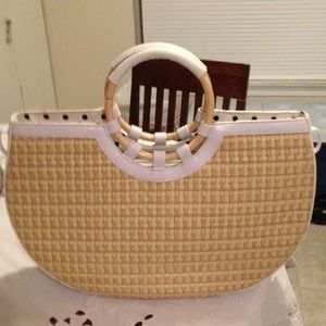 Large Straw Vintage Handbag