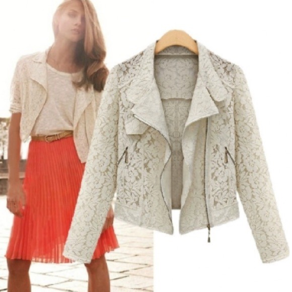 Jackets & Blazers - White Lace Jacket