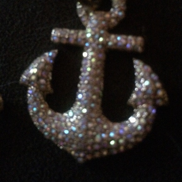 Anchor Rhinestone Bracelet - Picture 2 of 2