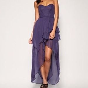 Asymmetric corset maxi dress
