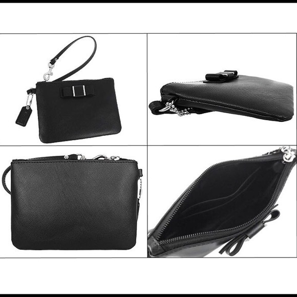 πHPππSOLD in BundleπCOACH Leather Bow Wristlet - Picture 2 of 4