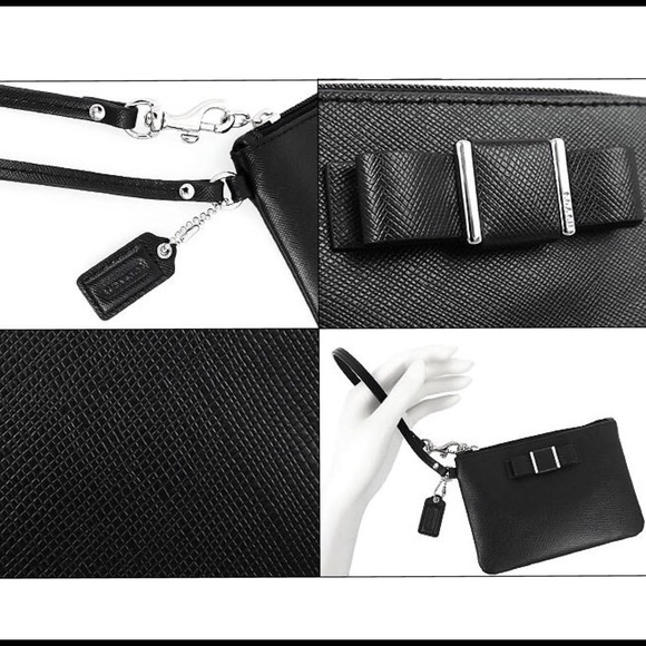 πHPππSOLD in BundleπCOACH Leather Bow Wristlet - Picture 3 of 4