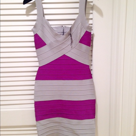 Herve Leger limited edition grey bandage dress! 💜 - Picture 2 of 4