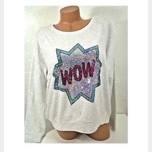 Victoria's Secret sweatshirt.