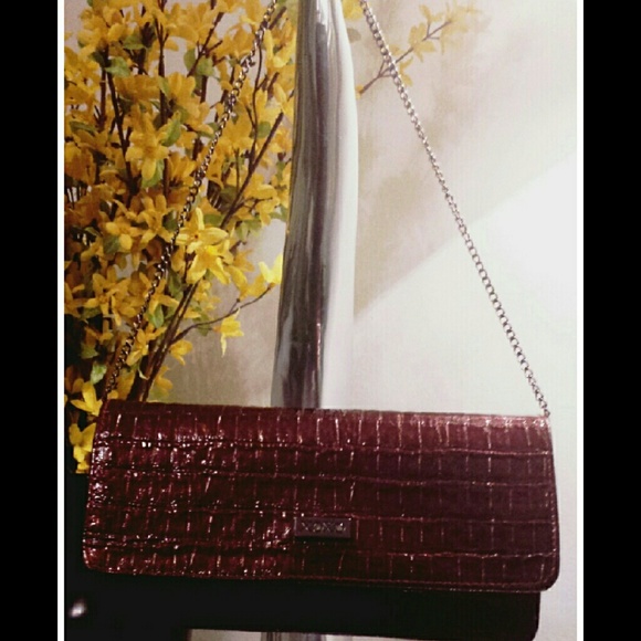 ??NOT FOR SALE?? Burgundy Gloss Deep Red Purse - Picture 2 of 4