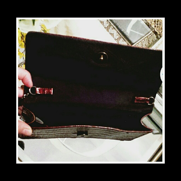 ??NOT FOR SALE?? Burgundy Gloss Deep Red Purse - Picture 4 of 4