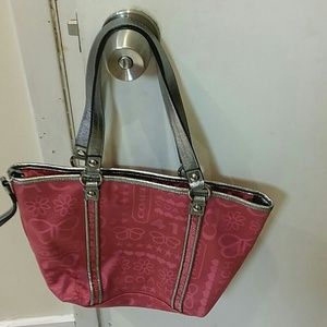 Pink coach tote