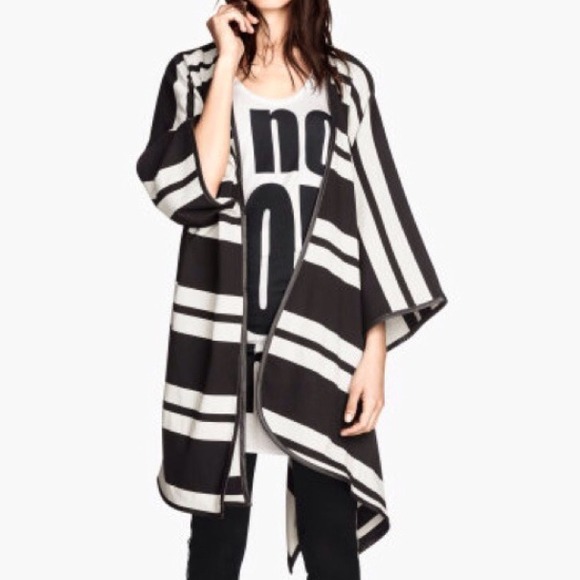 H&M Outerwear - price firm. H&M long striped cape