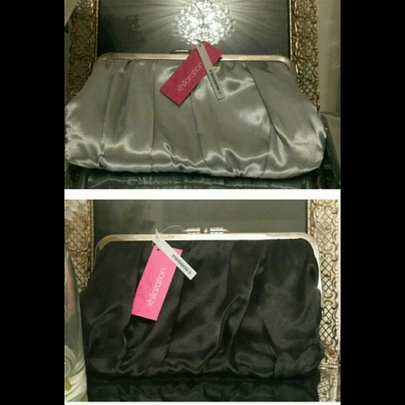 🎉HP🎉 Satin Clutch Prom Bag NWT REVERSIBLE - Picture 2 of 4