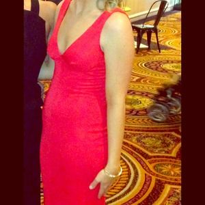 Elegant red formal gown (floor length)