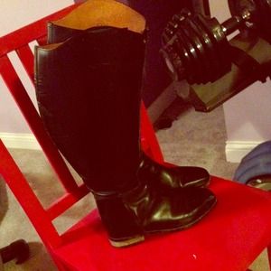 Black riding boots