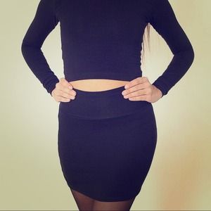 American Apparel interlock mini skirt (Black)