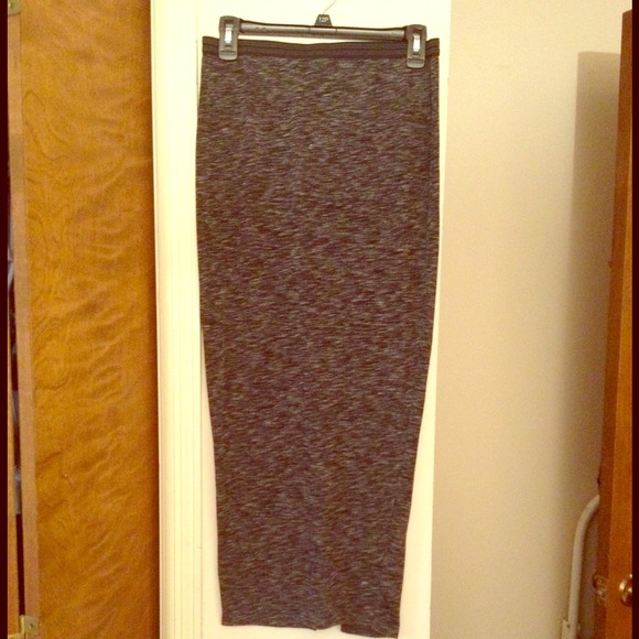 Silence + Noise long grey skirt