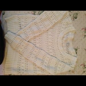 Delias white/cream knit sweater