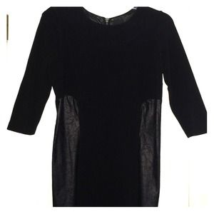 Dolce Vita black dress with leather coated sides