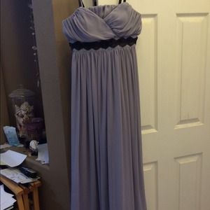 FORMAL DRESS- Grey/purple with black trim