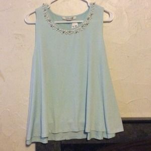 Forever21 Light Green Teal Baby Doll Top