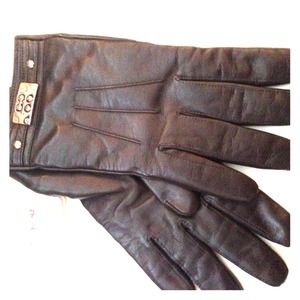 Coach brown leather gloves