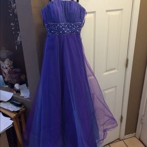 FORMAL DRESS- blue, purple and green