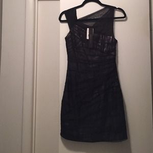 Cynthia Steffe-Black Mesh  Cocktail dress
