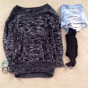 Black & white Forever21 knit sweater