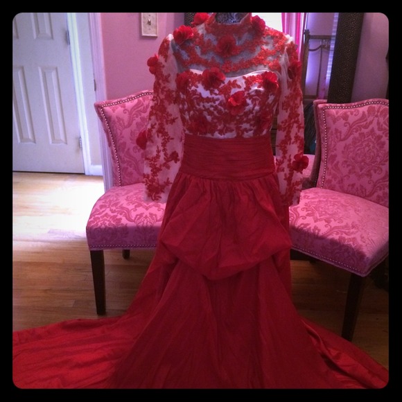 Red marchesa copycat dress