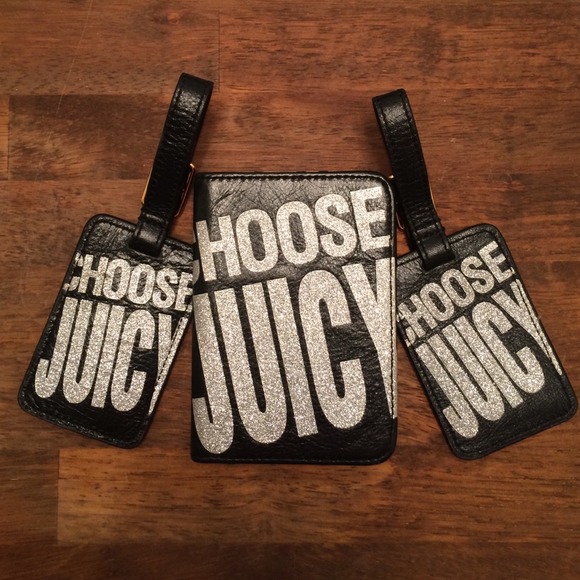 Juicy Couture Passport Cover and Luggage Tag Set