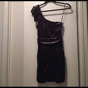 Plum One Shoulder Mini Dress by GUESS