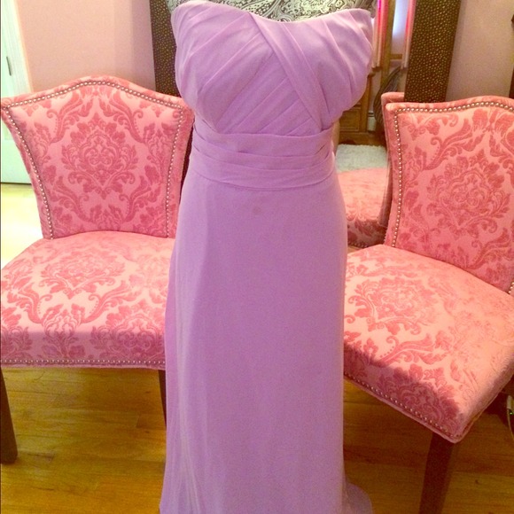 Lavender chiffon gown
