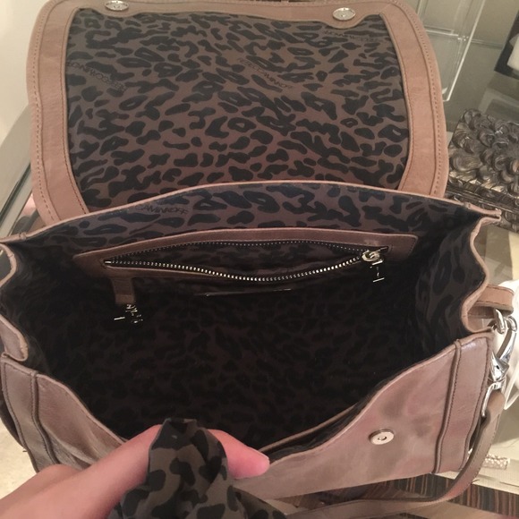 Rebecca Minkoff taupe and python print crossbody - Picture 3 of 8