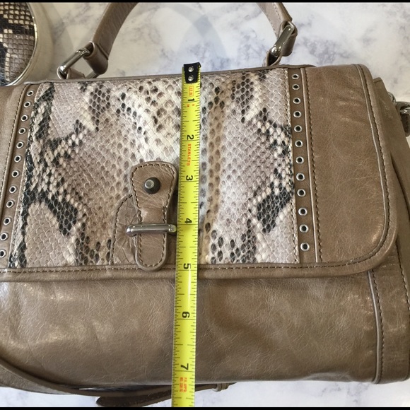 Rebecca Minkoff taupe and python print crossbody - Picture 7 of 8