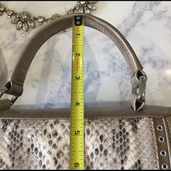 Rebecca Minkoff taupe and python print crossbody - Picture 8 of 8