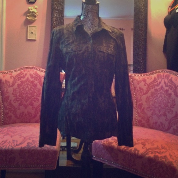 Green camouflage michael by Michael Kors top