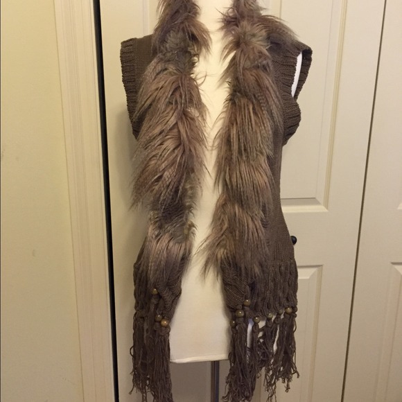 Faux fur vest