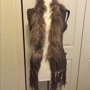 Faux fur vest
