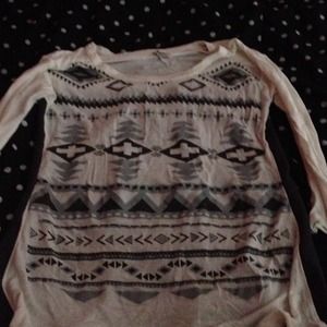 A shirt with sleeves that go to mid of arm.
