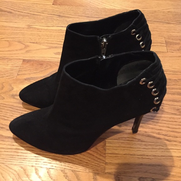 Black Suede BCBG booties