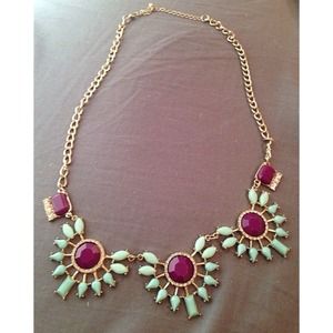 Plum & Mint Statement Necklace
