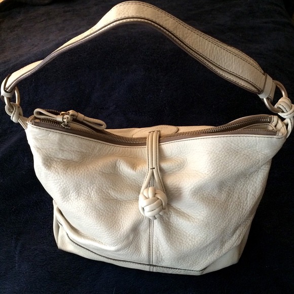 Banana Republic Cream Leather Handbag Purse