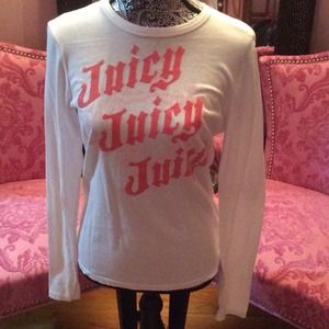 Juicy couture long sleeved white tee