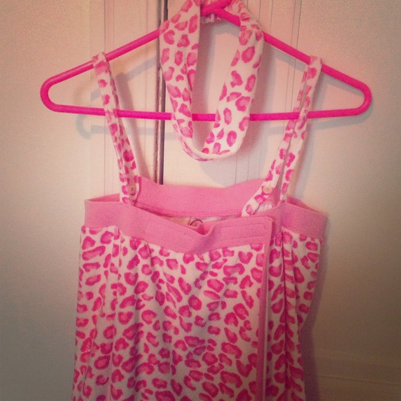 Towel dress with straps & matching headband