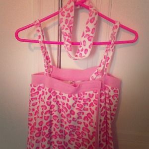 Towel dress with straps & matching headband