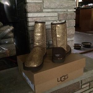Pony hair cheetah uggs