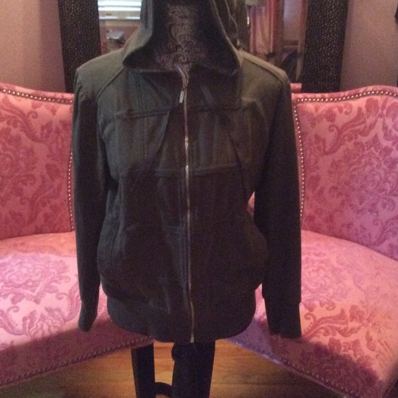 Hunter army green military style hoodie