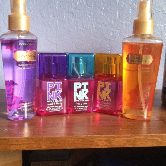 2 Victoria's Secret and 3 mini Pink fragrances