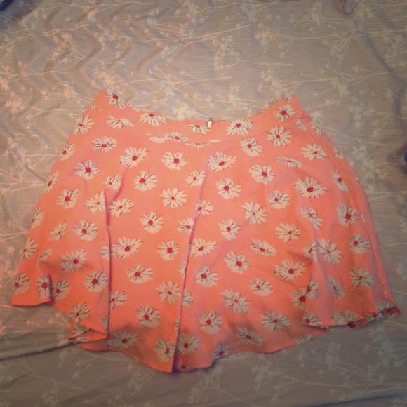 Pink floral pattern skirt